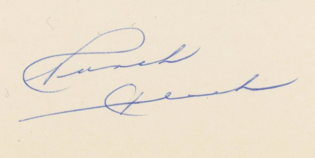 Punch Imlach Autographed Signed Maple Leafs Christmas Card JSA COA