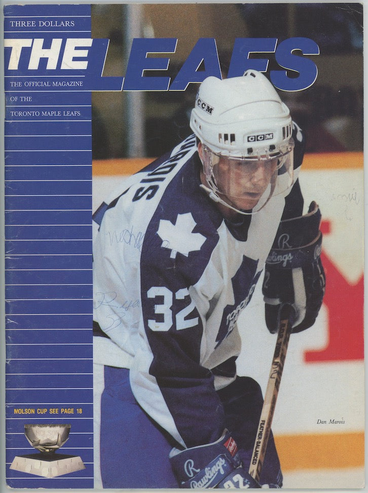 John Kordic Toronto Maple Leafs Autographed Signed Program AMCo COA