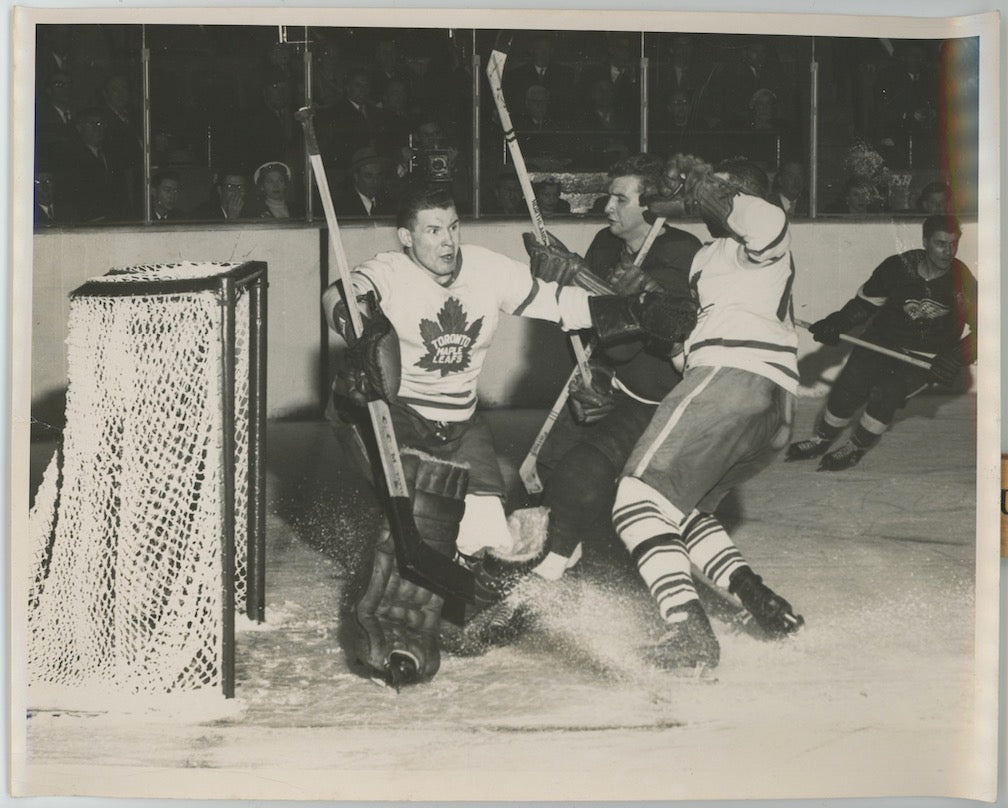 Harry Lumley 1950s Toronto Maple Leafs Original Type 1 8x10 Photo AMCo