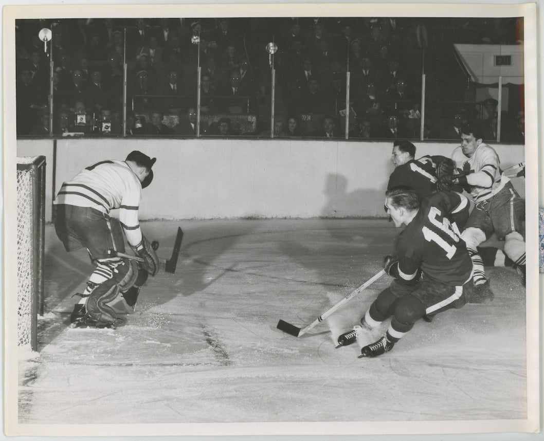 Harry Lumley 1950s Toronto Maple Leafs Original Type 1 8x10 Photo AMCo
