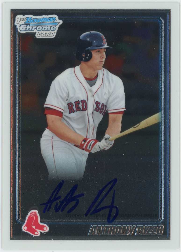 Anthony Rizzo 2010 1st Bowman Chrome Auto RC #BCP101 Rookie Red Sox