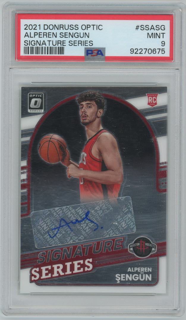 Alperen Sengun 2021 Panini Donruss Optic Signature Series Auto Rookie RC PSA 9