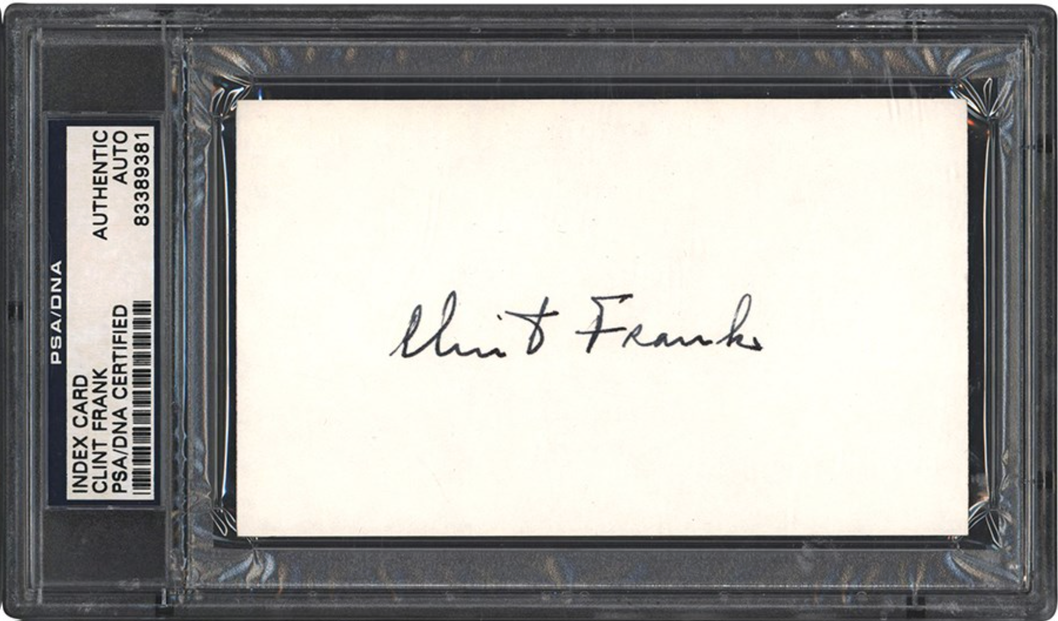 Clint Frank Heisman Trophy Winner Autographed Signed Index Card PSA