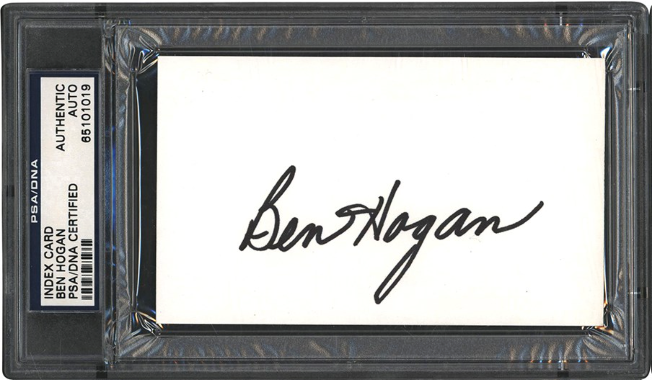 Ben Hogan Golf Legend Autographed Signed Index Card PSA