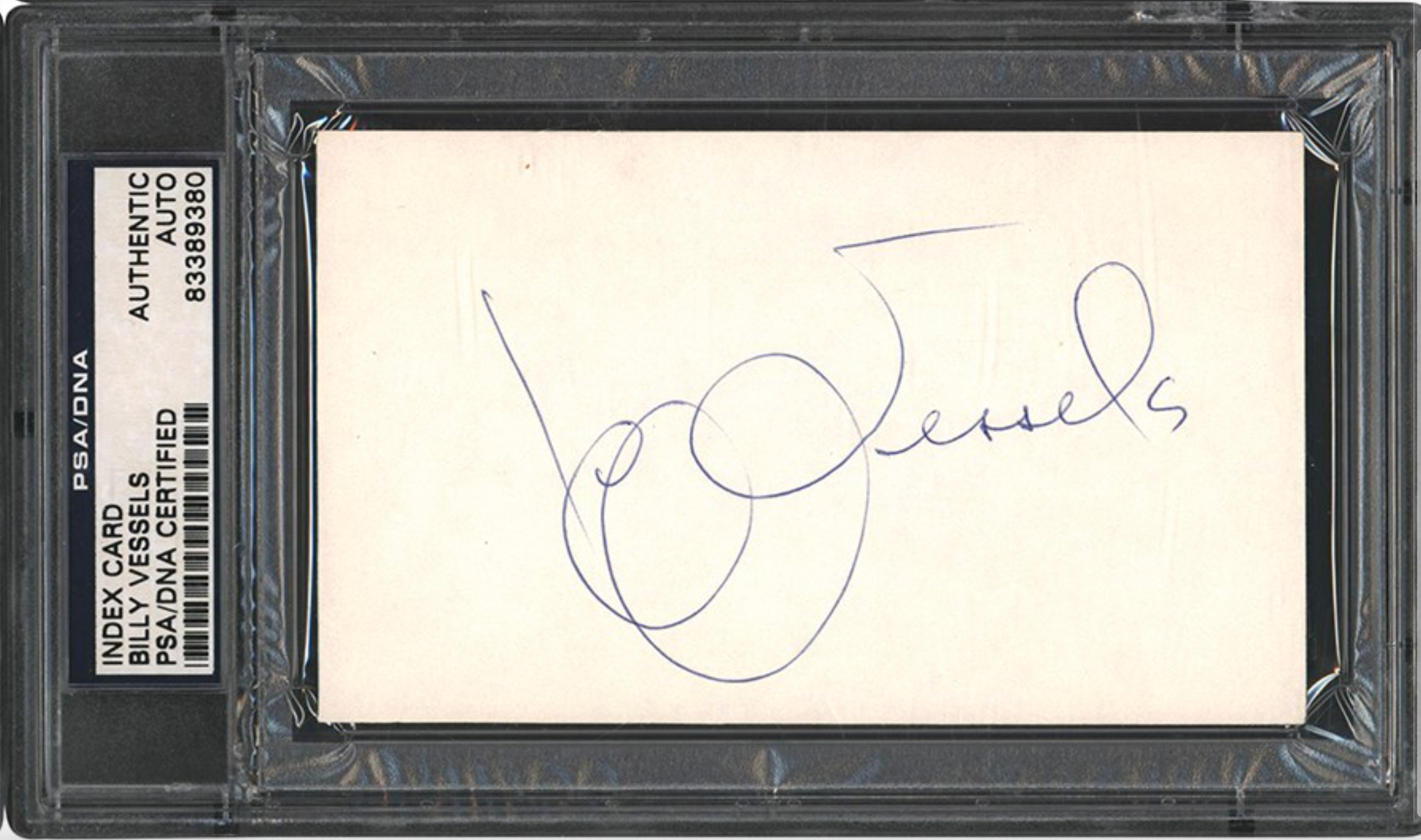 Billy Vessels Heisman Trophy Winner Autographed Signed Index Card PSA