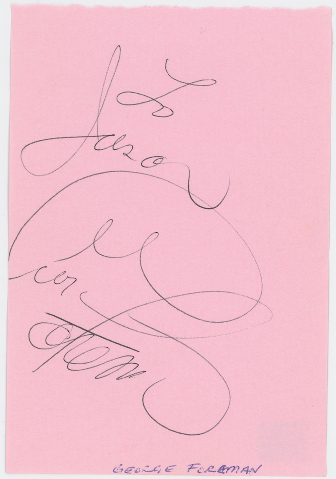 George Foreman Olympic Boxer Autographed Signed Album Page AMCo COA