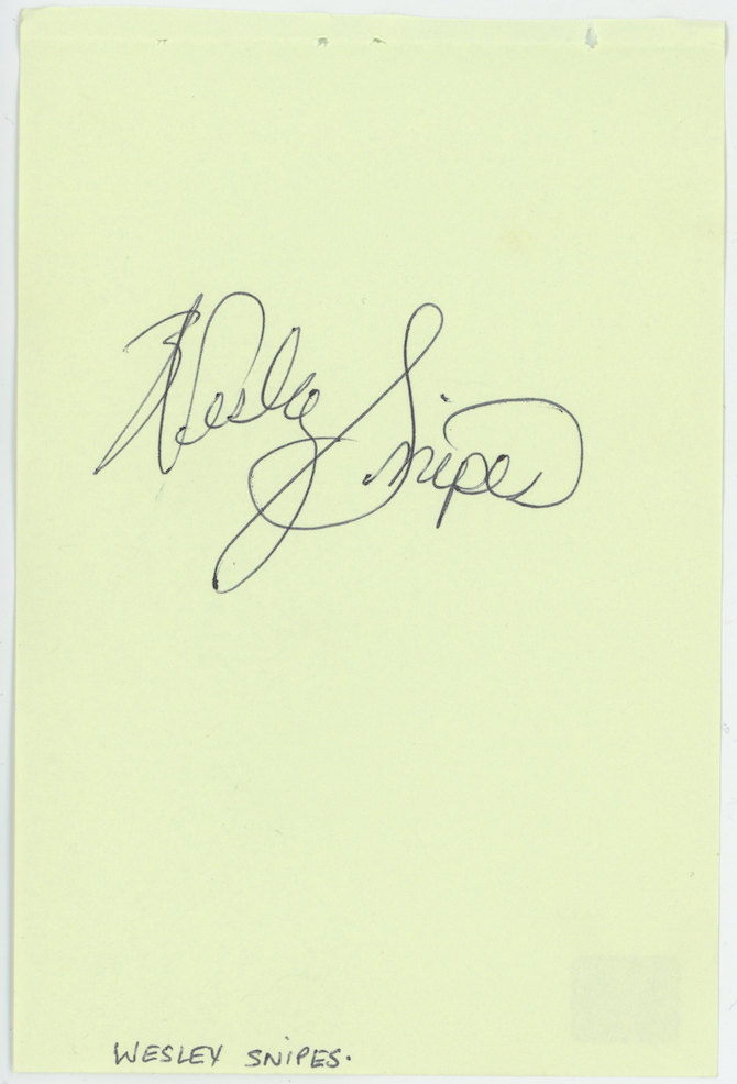 Wesley Snipes Blade Autographed Signed Album Page AMCo COA