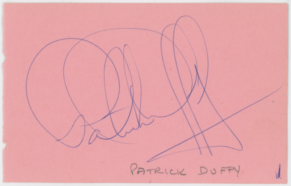 Patrick Duffy & Telly Savalas Dallas Autographed Signed Album Page AMCo COA