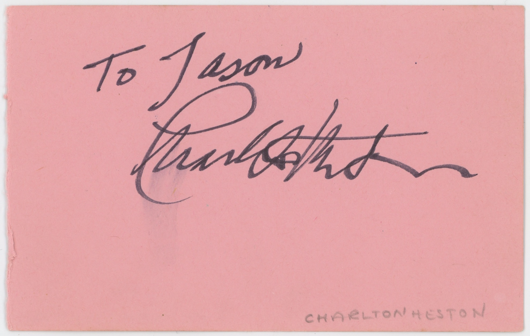 Charlton Heston Ben Hur Autographed Signed Album Page AMCo COA