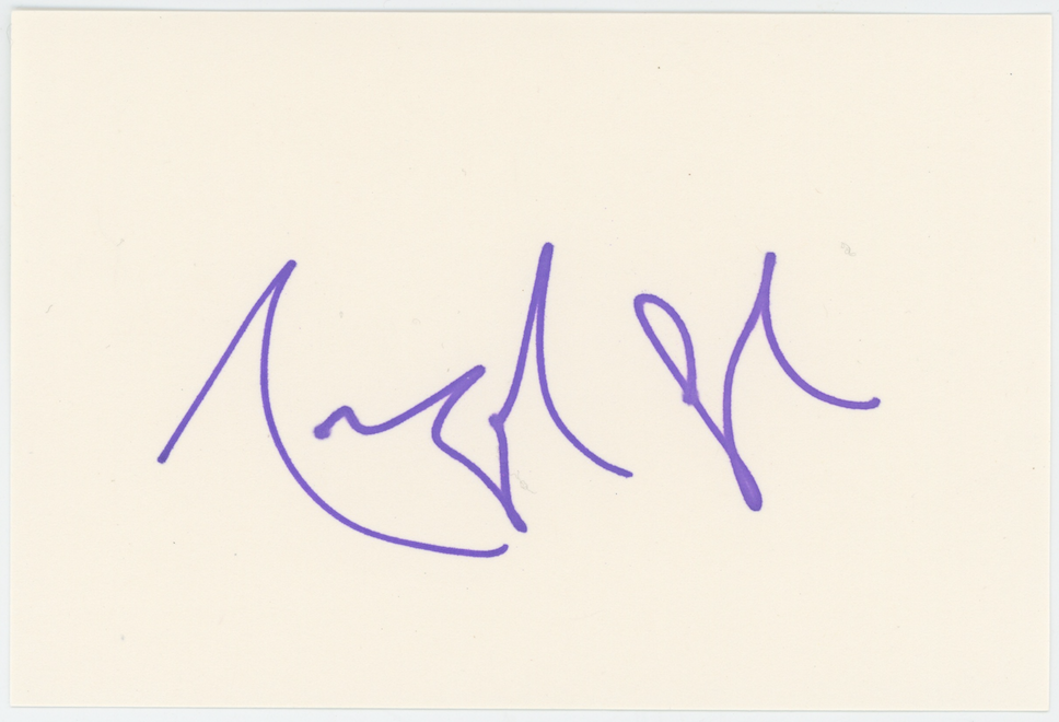 Angelina Jolie Tomb Raider Autographed Signed Index Card AMCo COA
