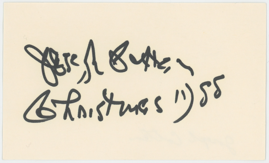 Joseph Cotten Citizen Kane Autographed Signed Index Card AMCo COA