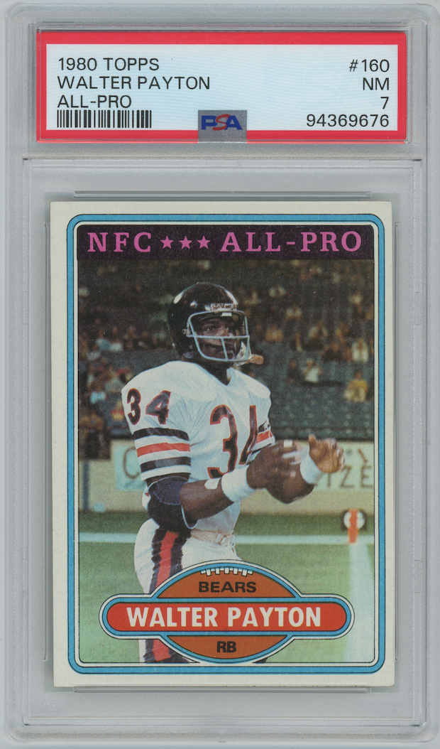 Walter Payton 1980 Topps #160 NFC All Pro Chicago Bears PSA 7