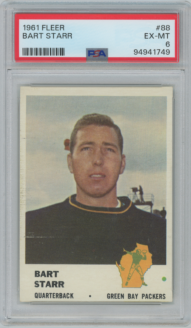 Bart Starr 1961 Fleer #88 Green Bay Packers PSA 6