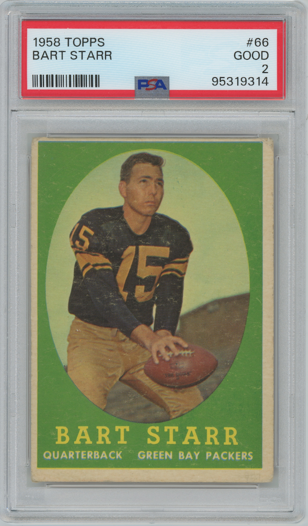 Bart Starr 1958 Topps #66 Green Bay Packers PSA 2