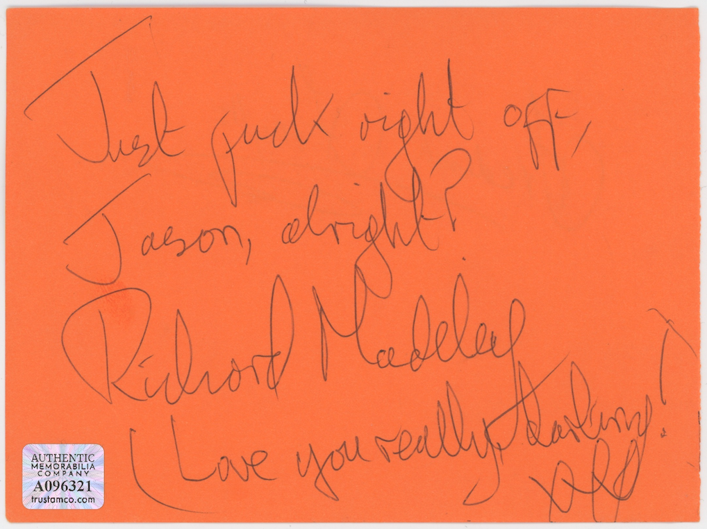 Frederick Forsyth & Richard Madeley Autographed Signed Album Page AMCo COA