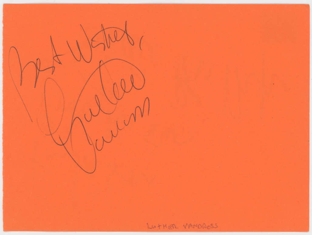 Luther Vandross & Sian Phillips Autographed Signed Album Page AMCo COA