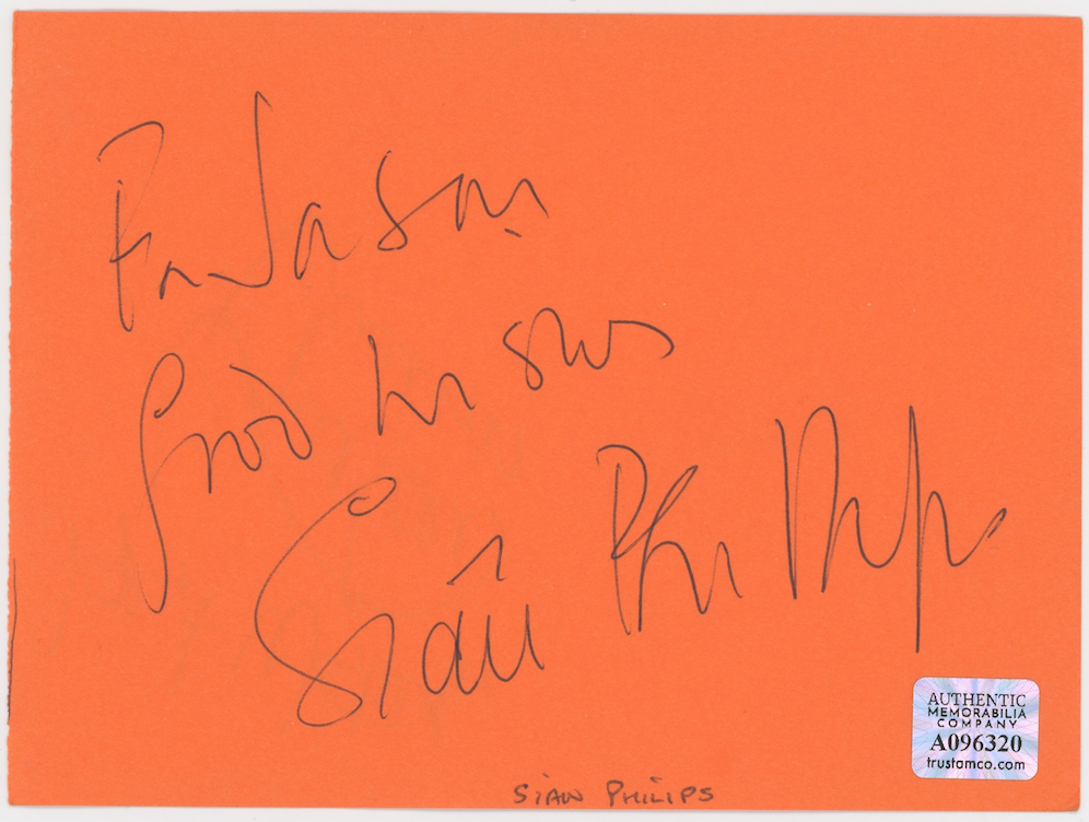 Luther Vandross & Sian Phillips Autographed Signed Album Page AMCo COA
