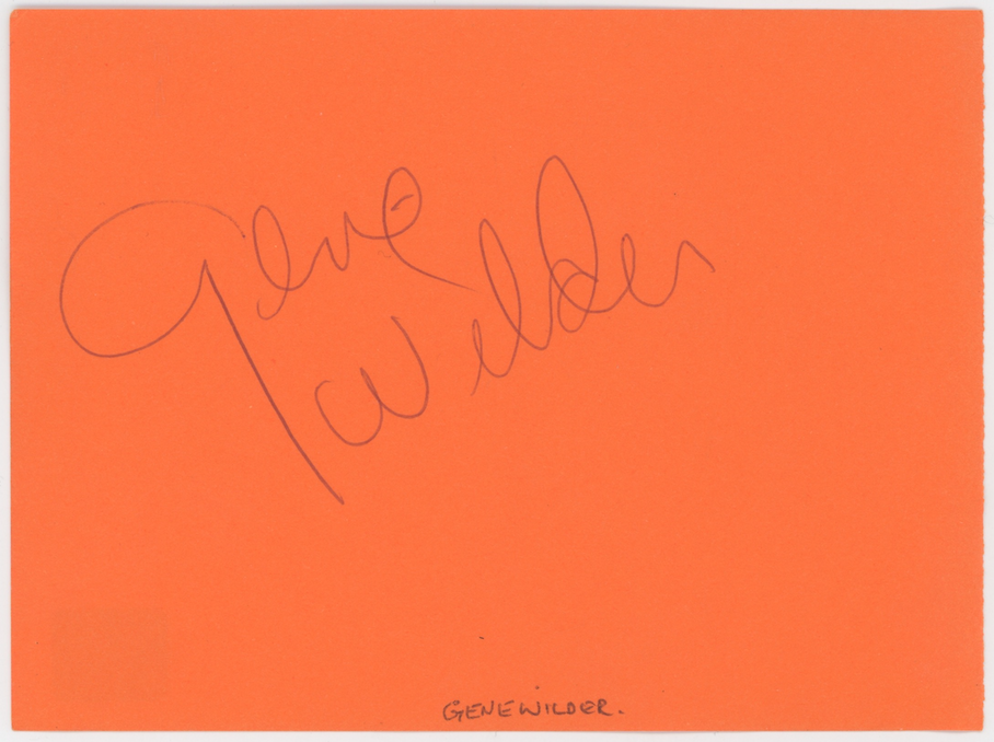 Gene Wilder Willy Wonka Autographed Signed Album Page AMCo COA