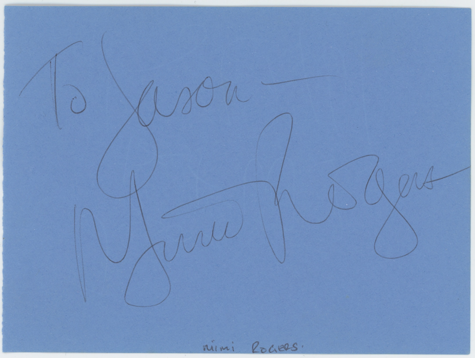 Mimi Rogers The Rapture Autographed Signed Album Page AMCo COA