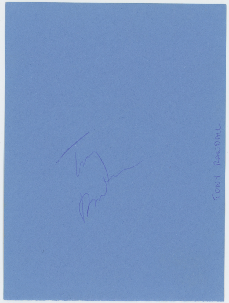 Tony Randall & David Essex Autographed Signed Album Page AMCo COA
