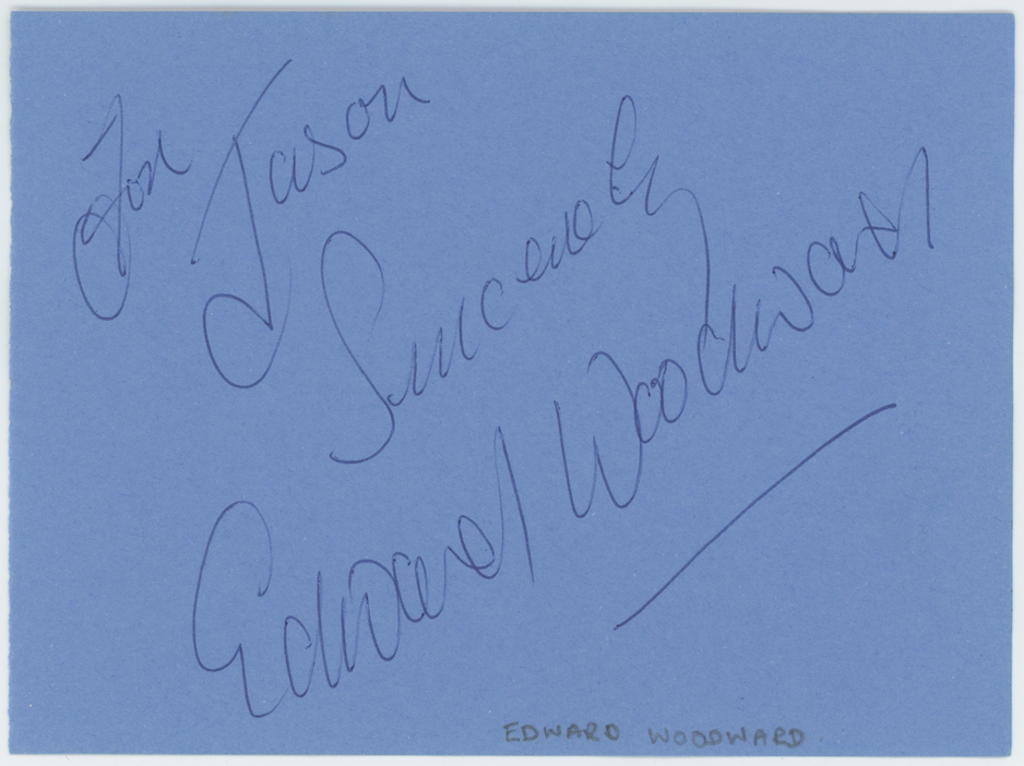 Edward Woodward & Jack Klugman Autographed Signed Album Page AMCo COA