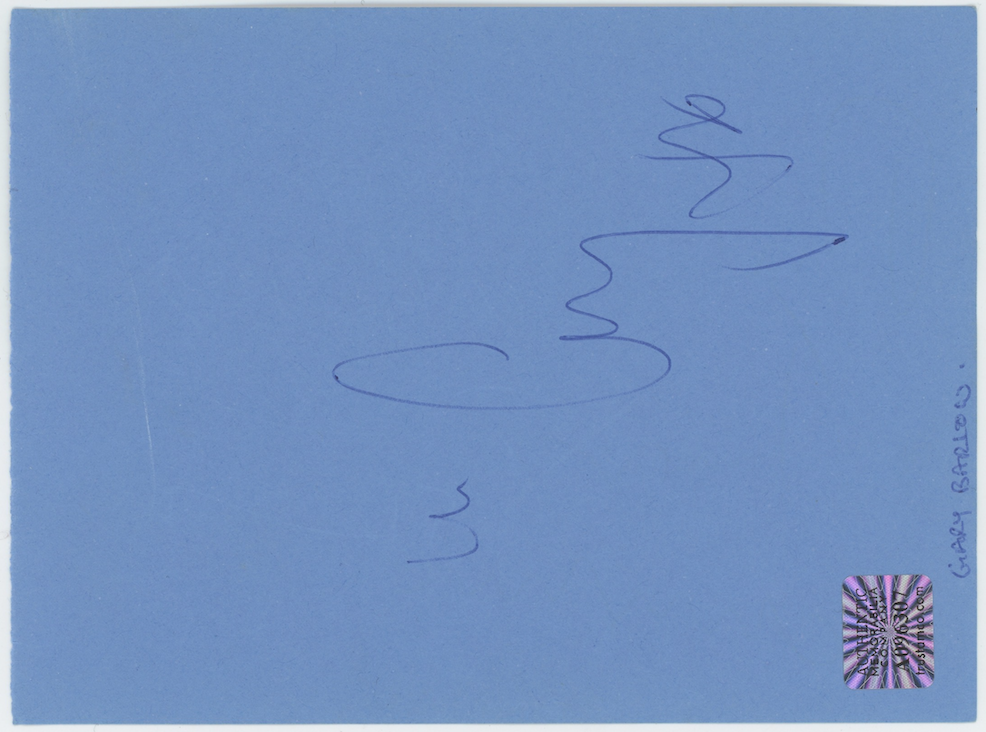 Terence Stamp & Gary Barlow Autographed Signed Album Page AMCo COA