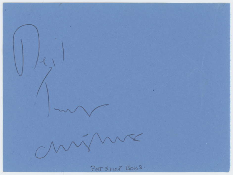 Pet Shop Boys & Karen Mulder Autographed Signed Album Page AMCo COA