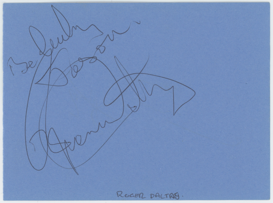 Roger Daltrey The Who Autographed Signed Album Page AMCo COA