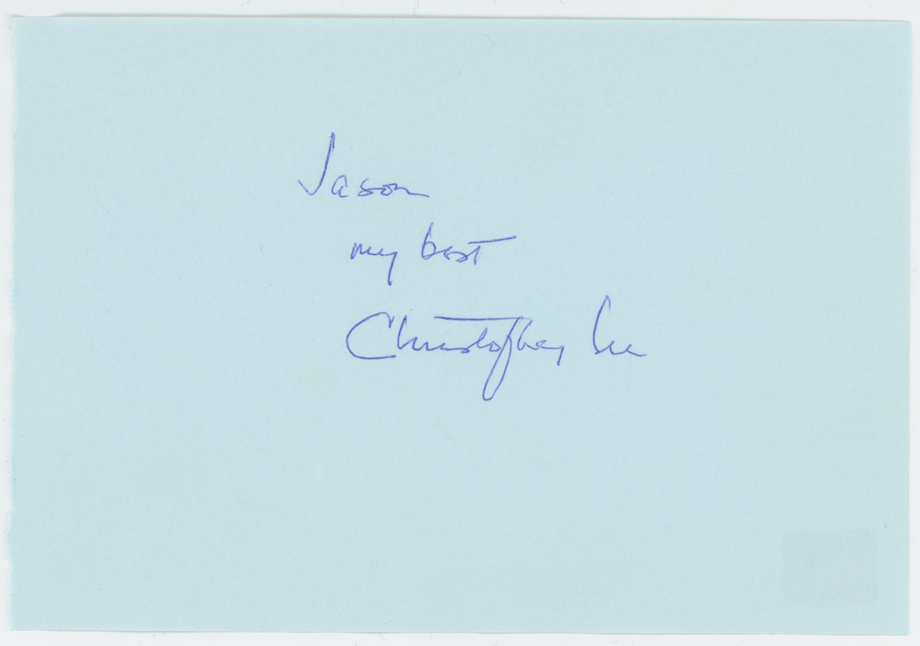 Christopher Lee Lord Of The Rings Autographed Signed Album Page AMCo COA