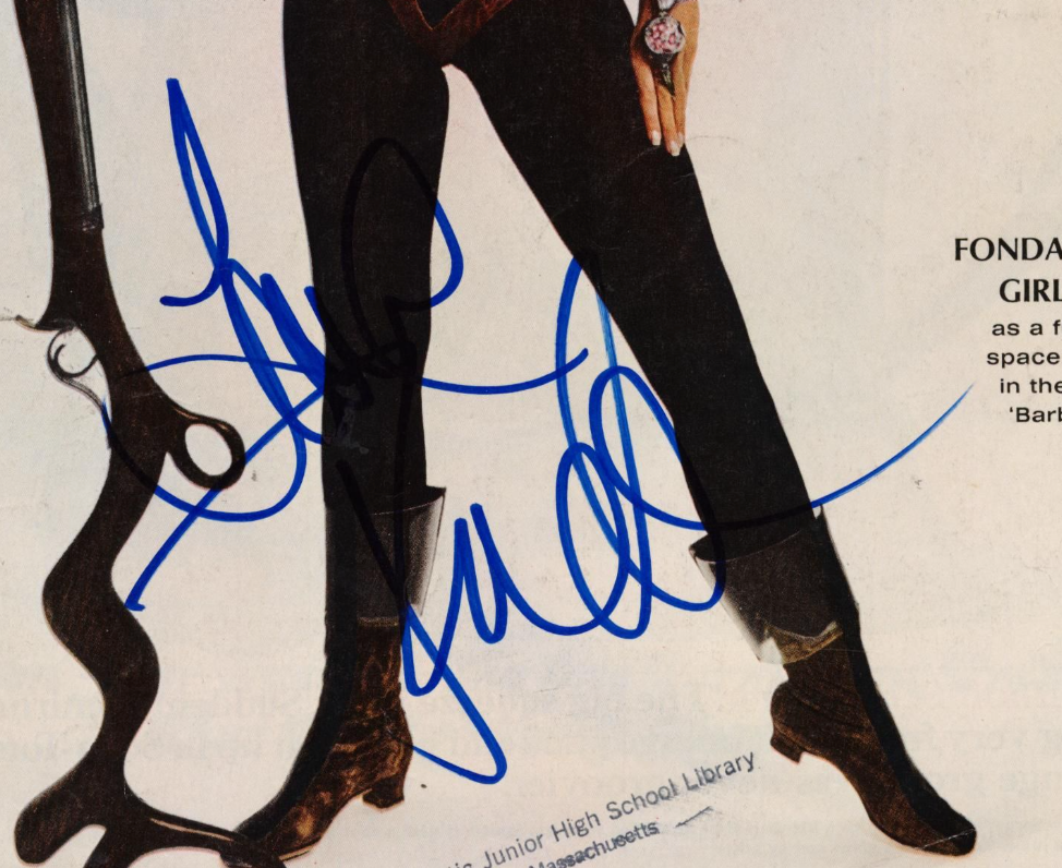 Jane Fonda Barbarella Autographed Signed LIFE Magazine AMCo COA