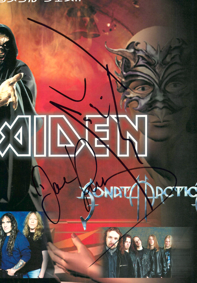 Iron Maiden 2004 Japanese Autographed Signed Concert Poster AMCo COA