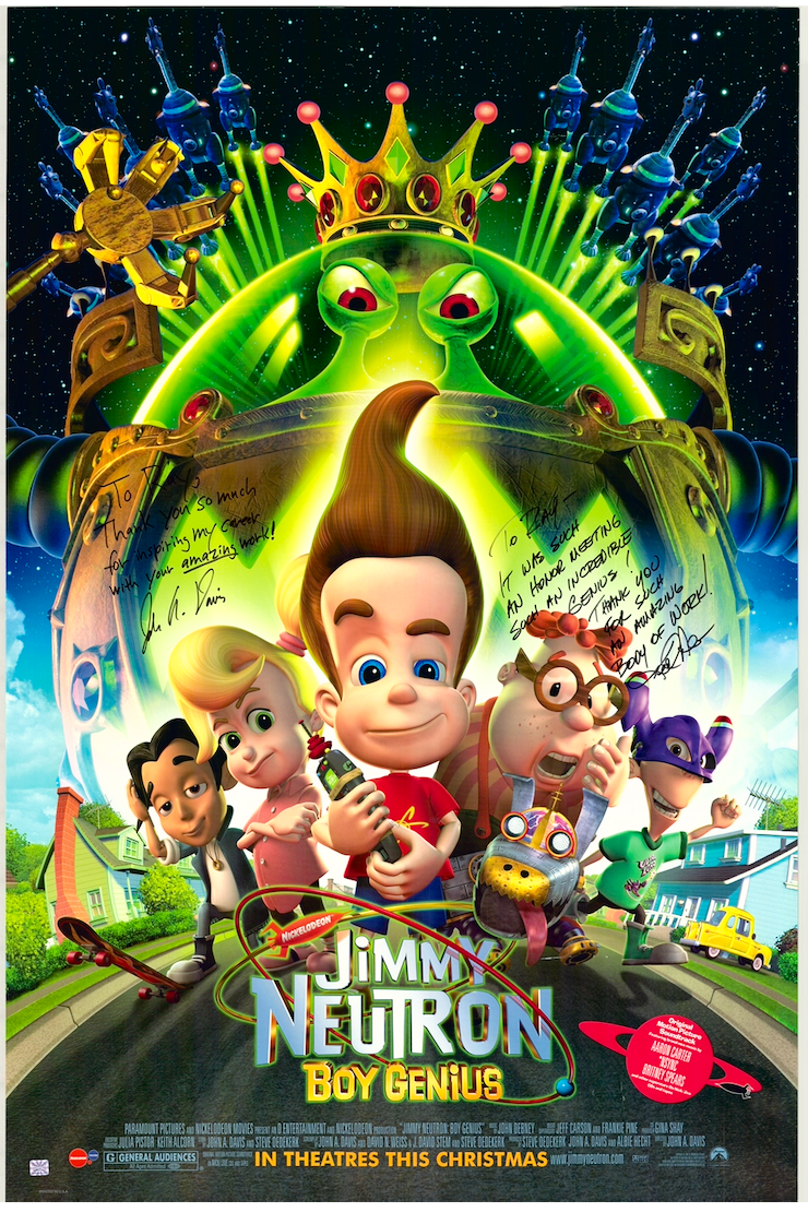 Jimmy Neutron The Movie Multi Autographed Signed Poster AMCo COA