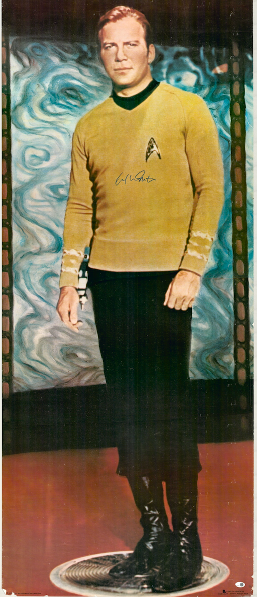 William Shatner Captain Kirk Autographed Signed Life Size Poster JSA Holo