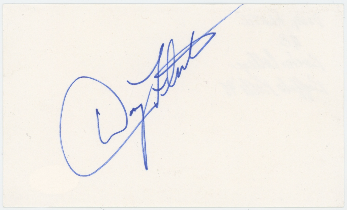 Doug Flutie Bills Chargers Autographed Signed Index Card AMCo COA