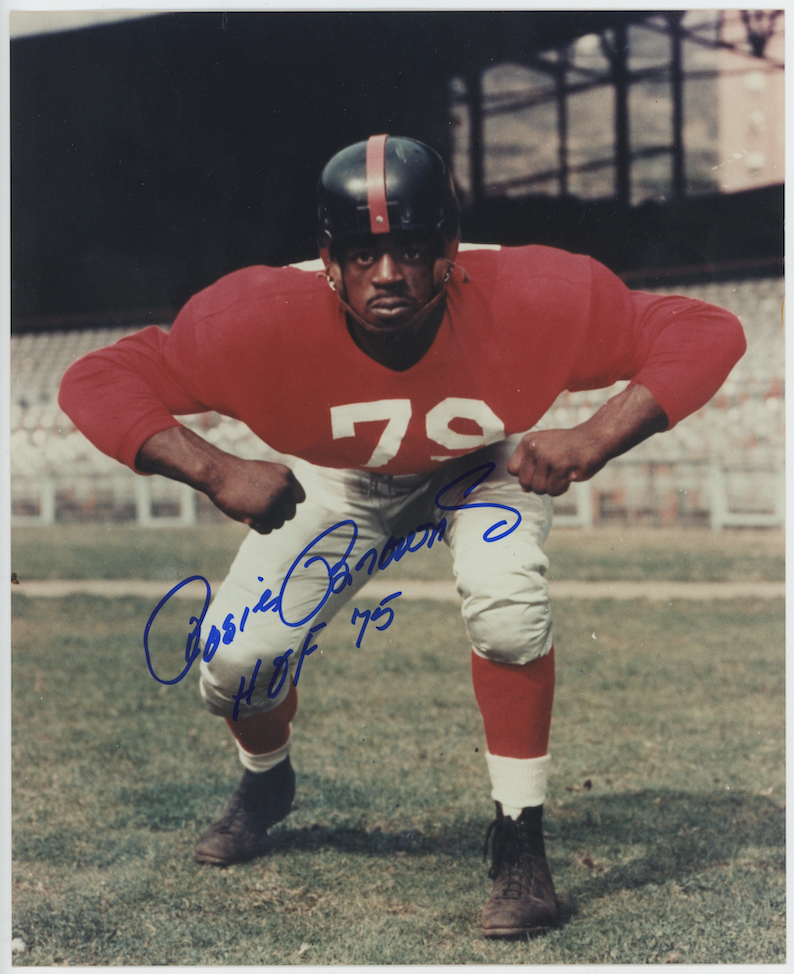 Rosey Brown New York Giants HOF 1975 Autographed Signed 8x10 AMCo COA