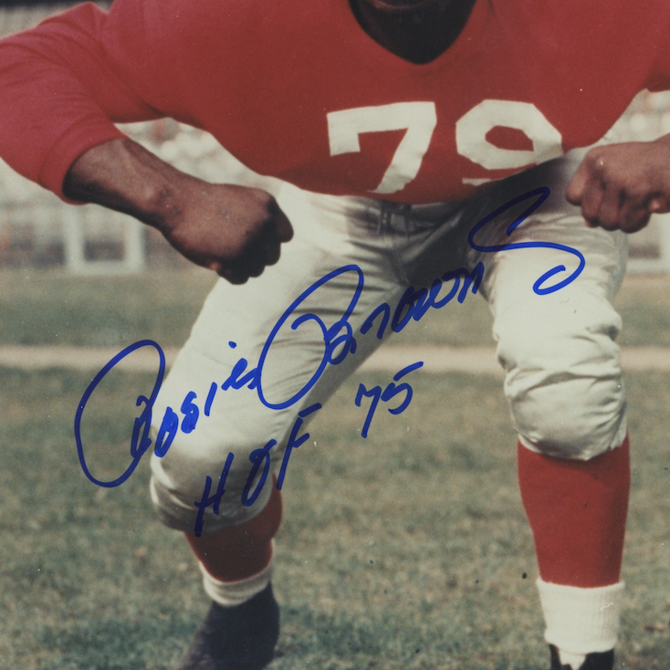 Rosey Brown New York Giants HOF 1975 Autographed Signed 8x10 AMCo COA