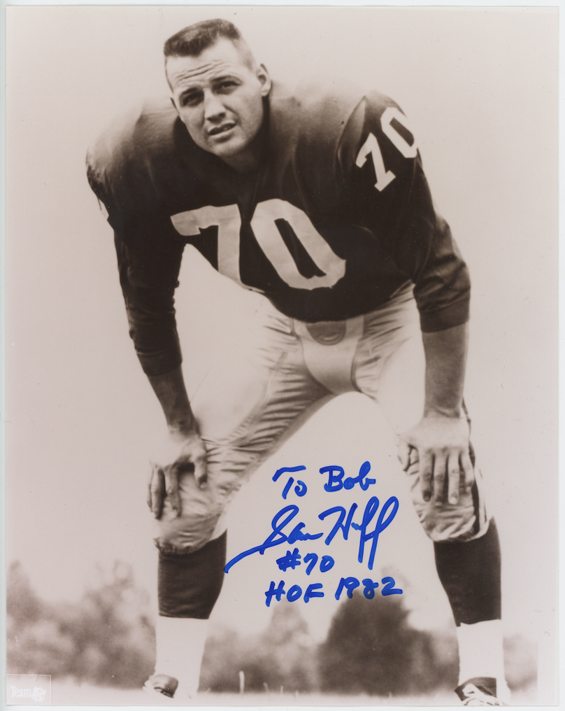 Sam Huff New York Giants HOF 1982 Autographed Signed 8x10 AMCo COA