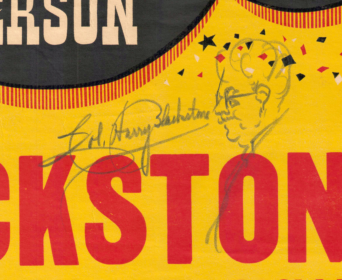 Harry Blackstone Sr Worlds Greatest Magician Autographed Signed Original Poster AMCo LOA