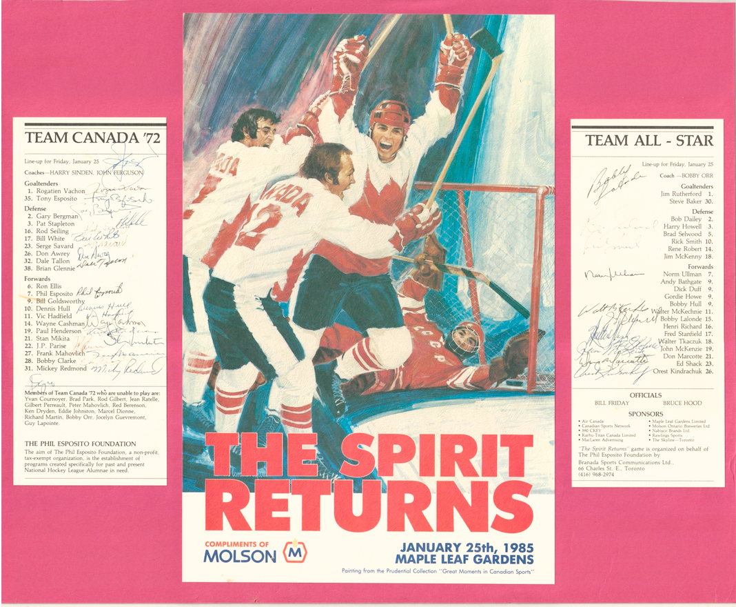 1972 Team Canada Hockey Autographed Signed Photo Program Display AMCo LOA