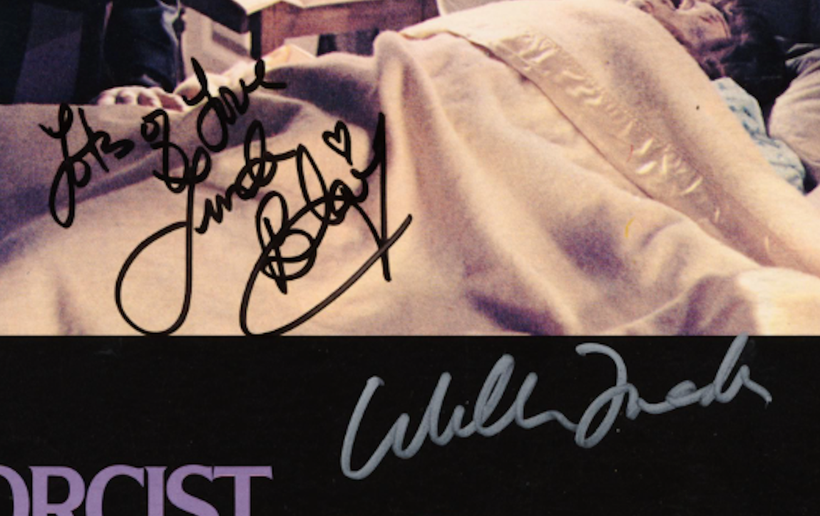 William Friedkin & Linda Blair The Exorcist Autographed Signed Lobby Card Photo AMCo LOA