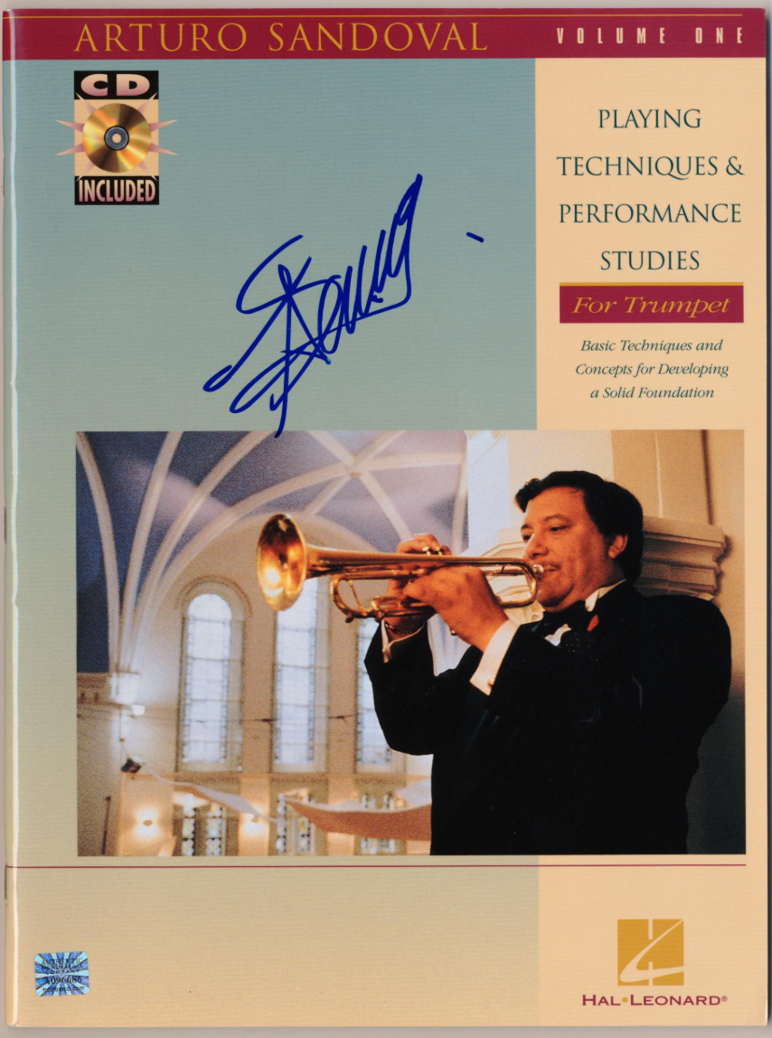 Arturo Sandoval Jazz Trumpet Autographed Signed Songbook AMCo COA