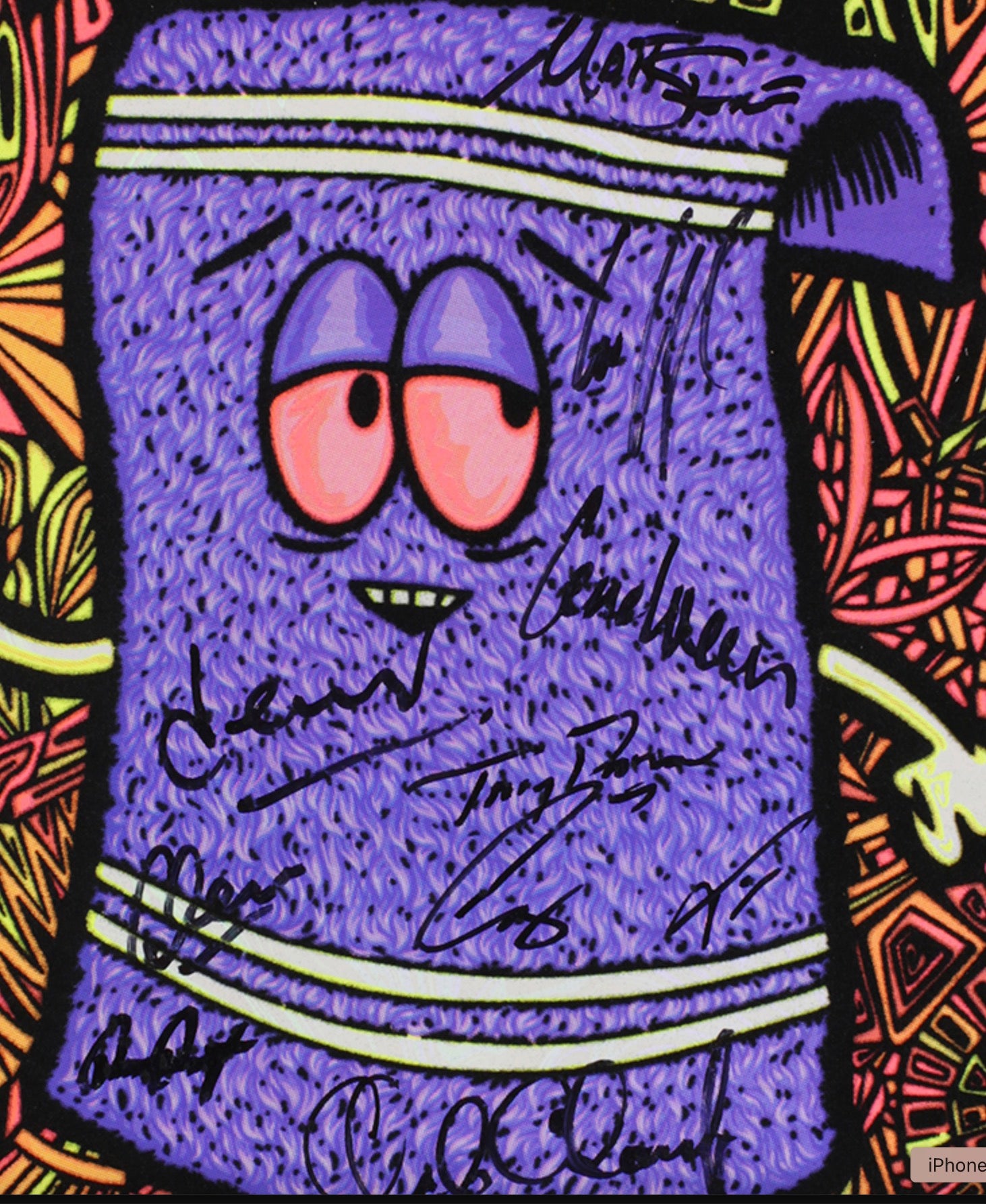 South Park Trey Parker Matt Stone Primus Ween Signed 25th Anniversary Poster AMCo LOA