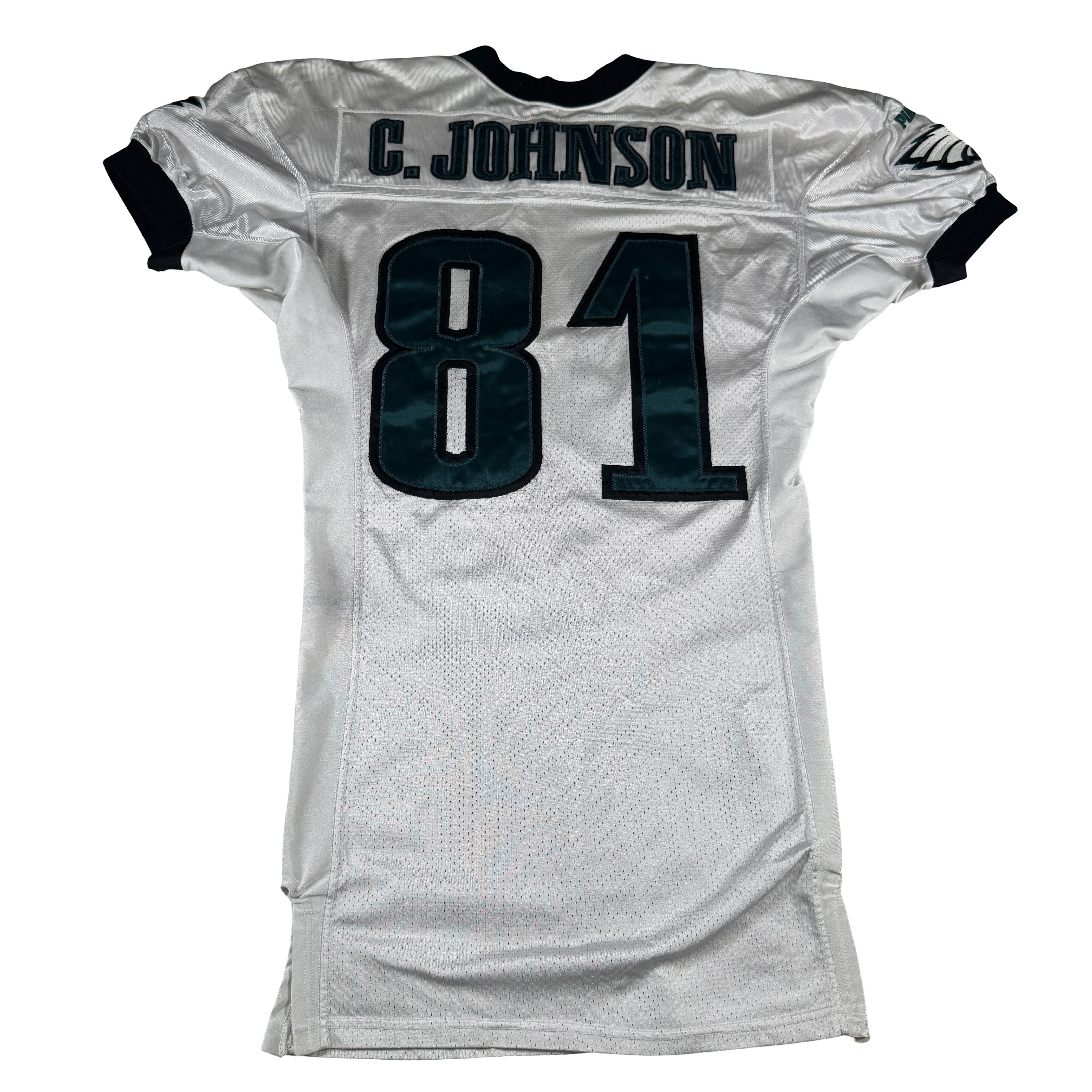 Charles Johnson 1999 Game Worn Used Issued Philadelphia Eagles Jersey GA