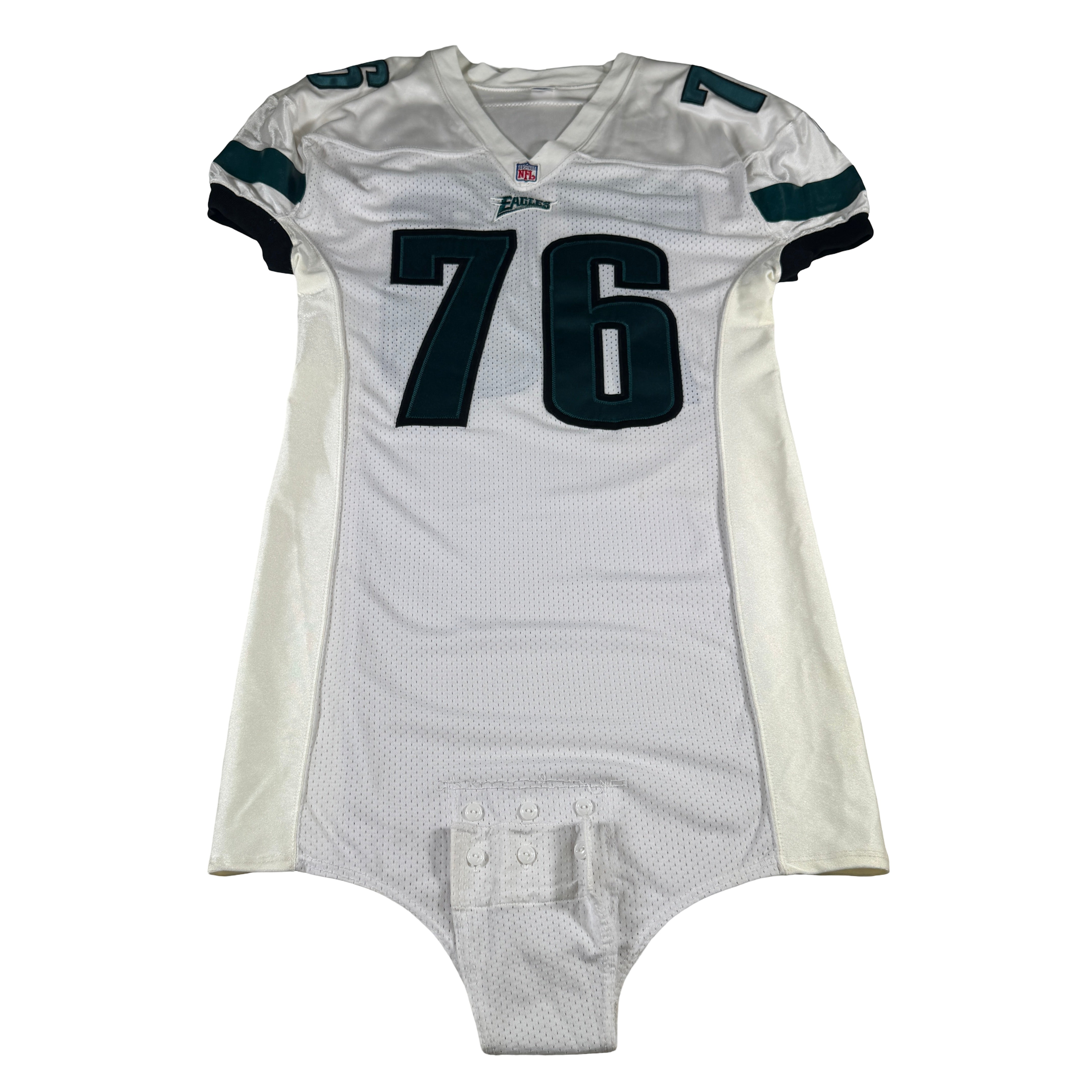 Barrett Brooks 1990s Game Worn Used Issued Philadelphia Eagles Jersey GA