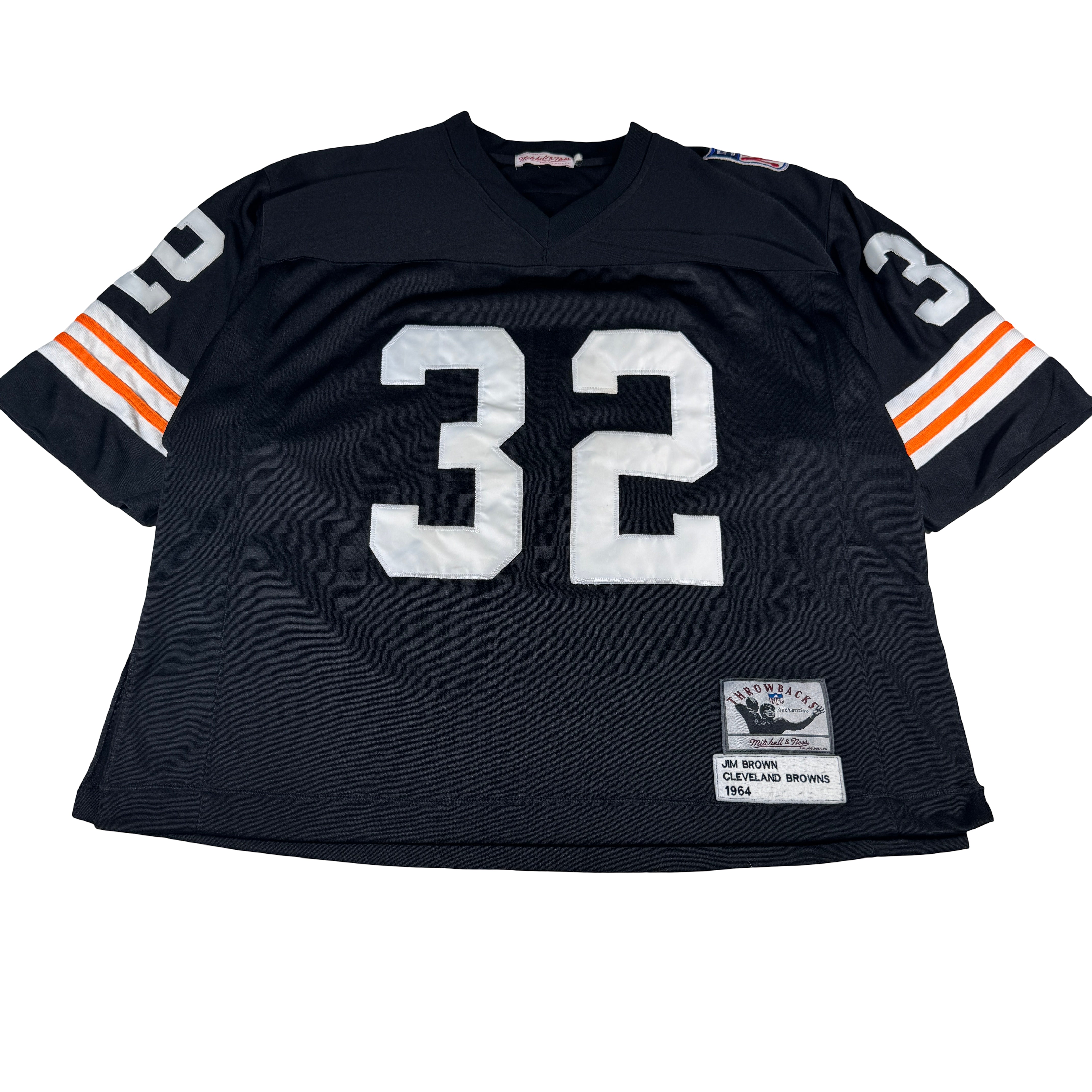 Jim Brown Mitchell & Ness Throwbacks Original Cleveland Browns Jersey GA