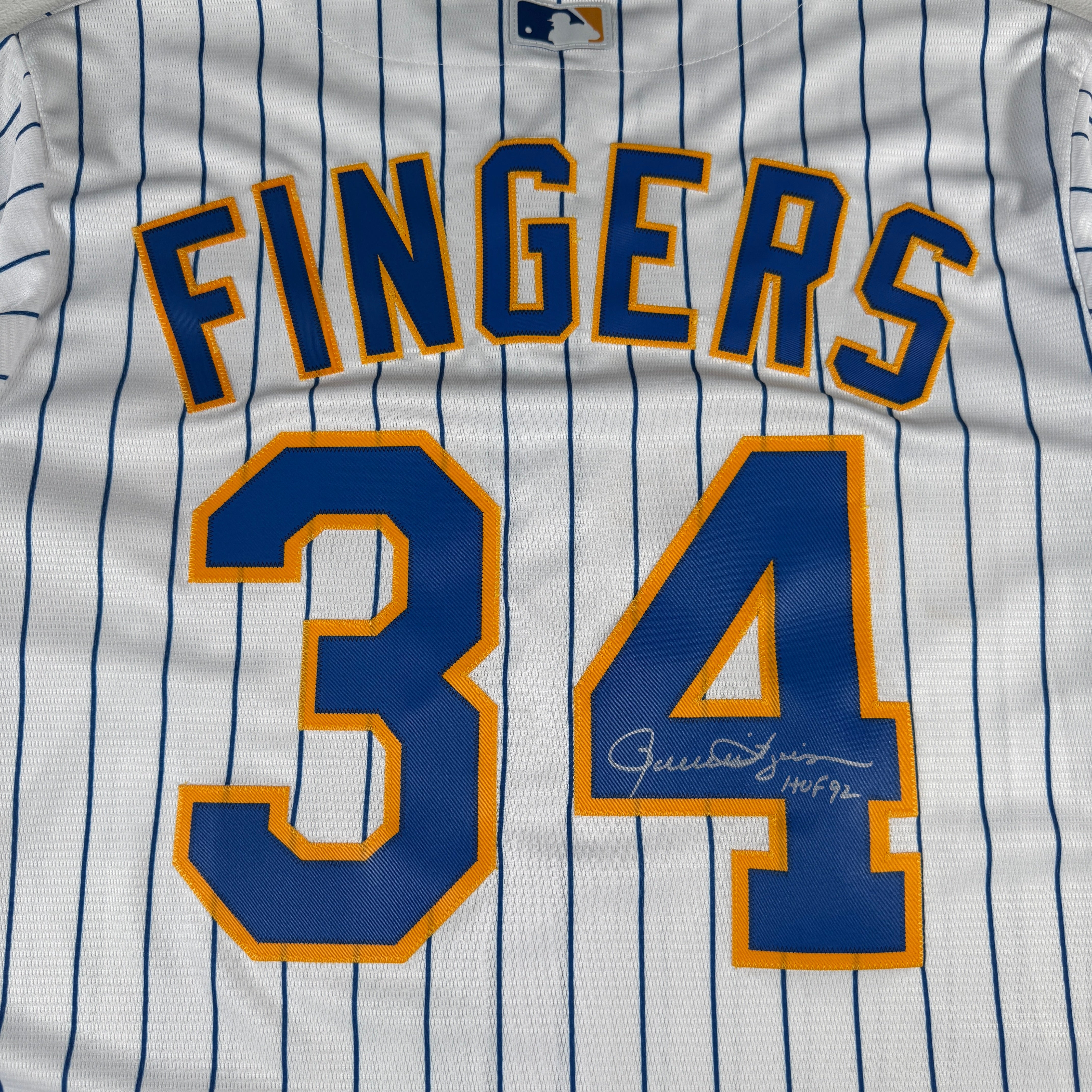 Rollie Fingers Milwaukee Brewers Autographed Signed Majestic Jersey AMCo COA