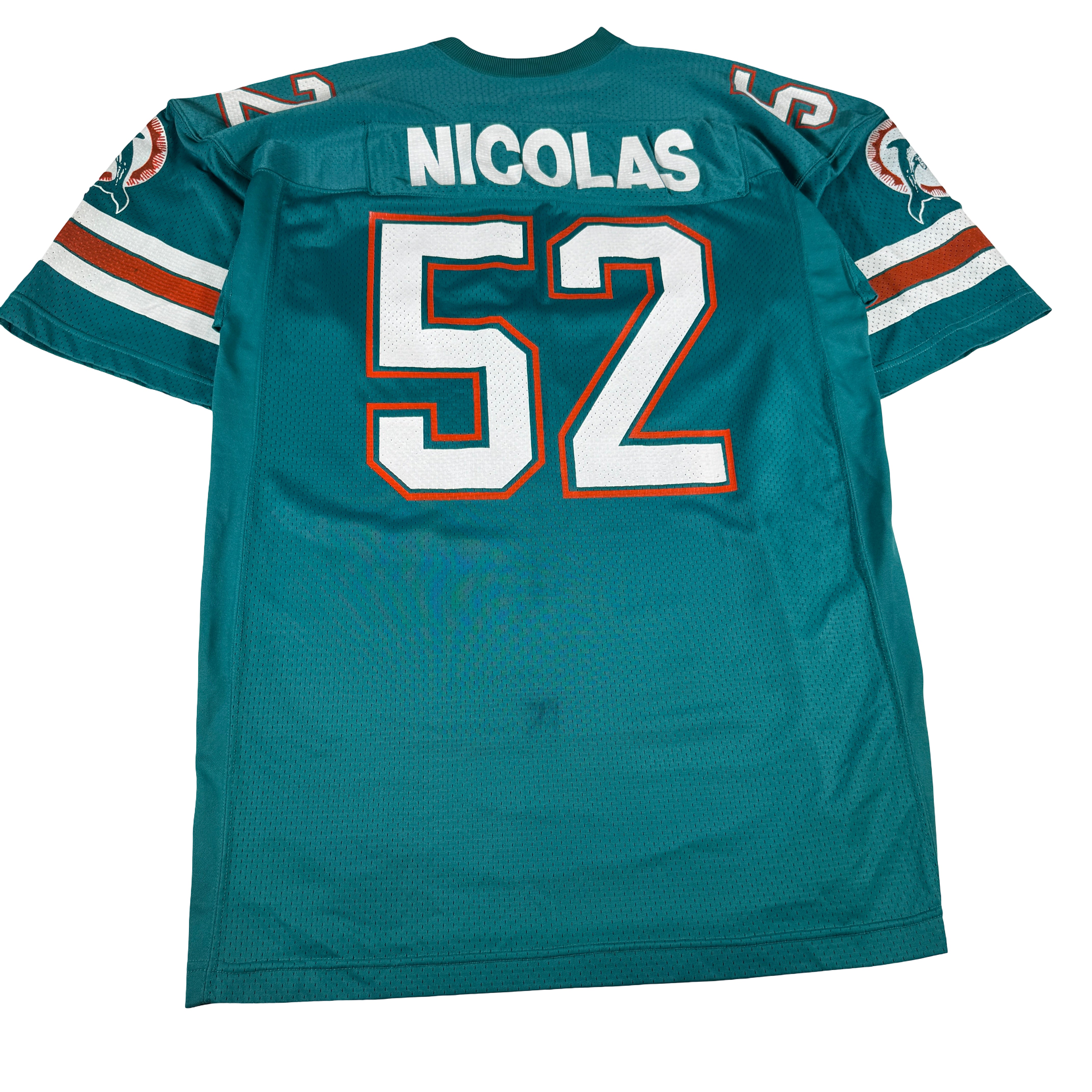 Scott Nicolas 1987 Miami Dolphins Pro Model Champion Jersey GA