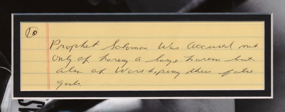 Muhammad Ali Matted Handwritten Autograph Bible Passage Display AMCo COA