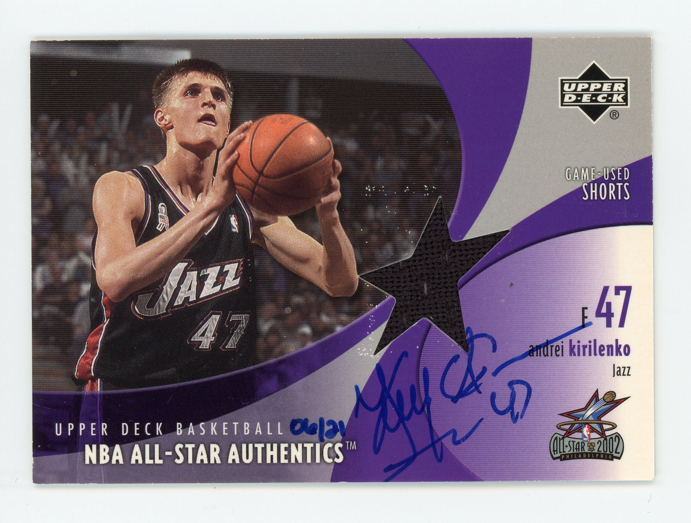 Andrei Kirilenko 2002-03 UD NBA All-Star Authentics Game Used Buyback Auto #AK-AS /21