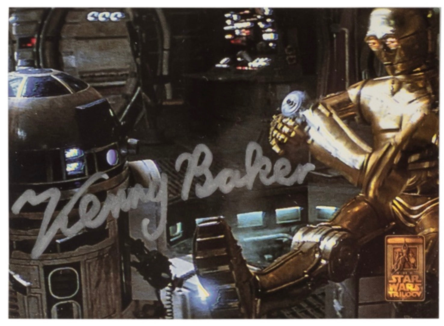 Kenny Baker 1997 Merlin Star Wars Trilogy #65 Autographed Signed Photo Card GA